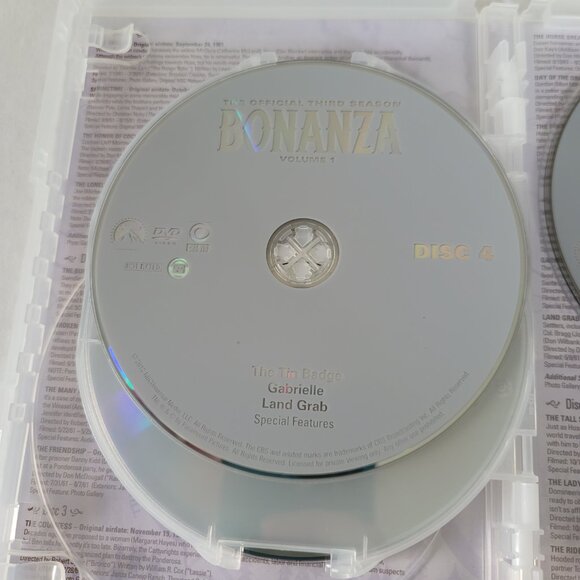 Bonanza: The Official Third Season Volume 1 DVD 1961/1962 FIVE DVD Set - Picture 12 of 13
